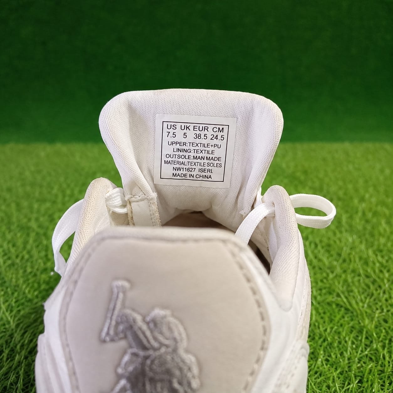 U.S. Polo Assn. White & Beige Casual Sneakers (Women's Size 7.5 US / UK 5) - Image 2