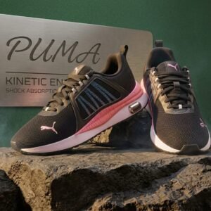 Puma Women’s Black & Pink Athletic Sneaker (Mesh Running Shoe)