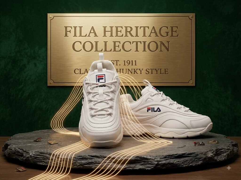 Fila White Chunky Heritage Sneaker