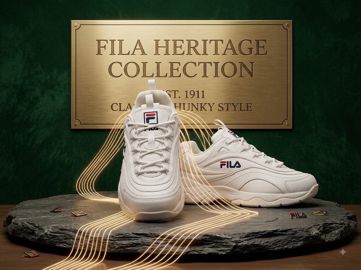 Fila White Chunky Heritage Sneaker