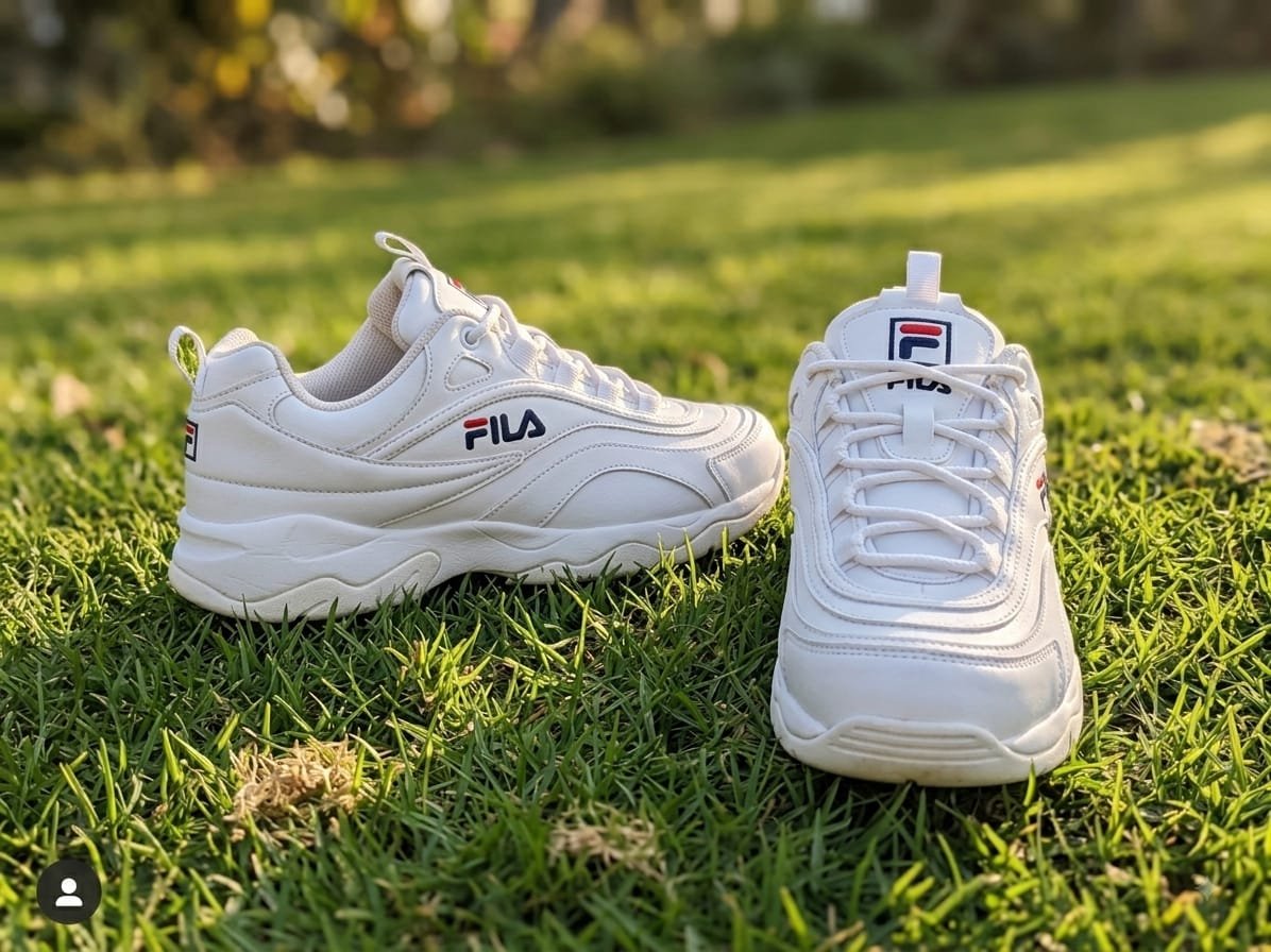 Fila White Chunky Heritage Sneaker - Image 7