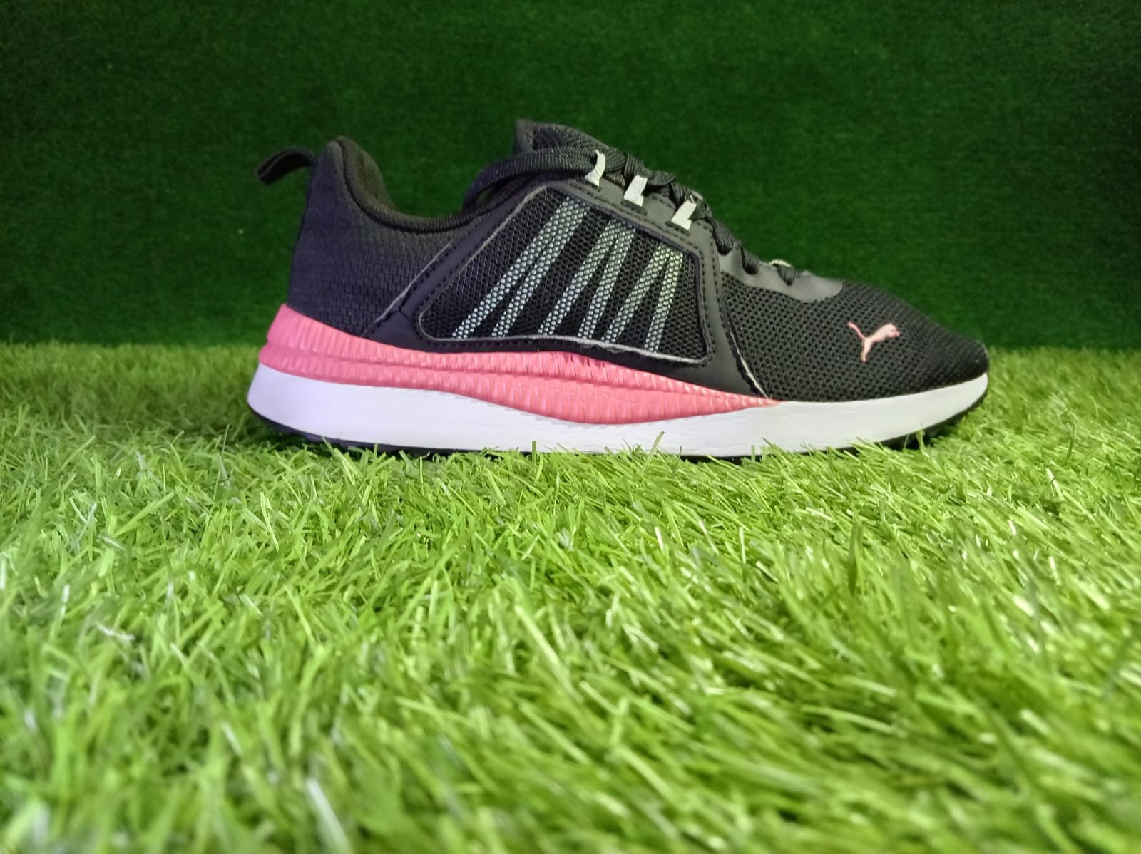 Puma Women’s Black & Pink Athletic Sneaker (Mesh Running Shoe) - Image 3