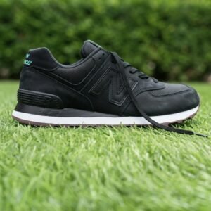 New Balance 574 Black & Mint Casual Sneakers (Women's Size 8 US / UK 7)